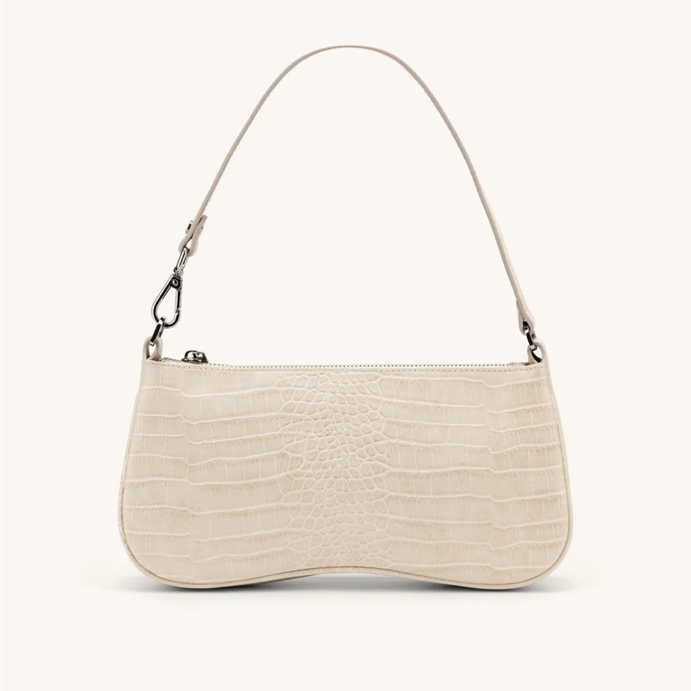 JW PEI Eva Shoulder Handbag Ivory Croc